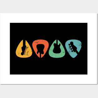 Retro Guitar Picks Posters and Art